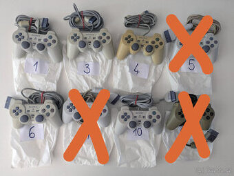 originální Dual Shock ovladače pro PSOne - PS1 - Playstation