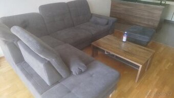 sedací souprava L + taburet a stolek