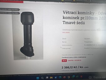 Rukki antracit - odvětrávací komínek - 1