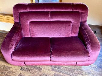 Sedačka - fialový semiš