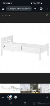 Ikea Kritter dětská postýlka 70x160 včetně roštu a matrace