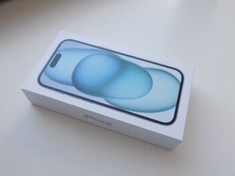 APPLE iPhone 15 128GB Blue - ZÁRUKA - JAKO NOVÝ-100% BATERIE