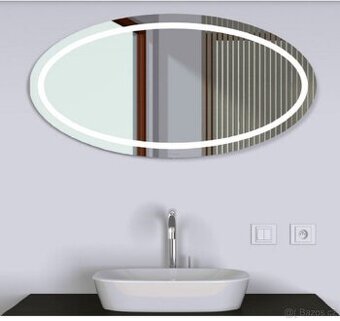 Ovalne zrcadlo Triga LED - 120x60 cm
