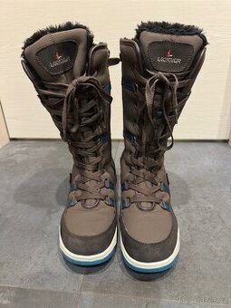 Tmavě hnědé sněhule/zimní boty Lackner 37