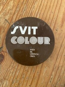 Retro plechová krabička od krému na boty Svit Colour