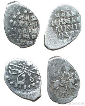 2 x Rusko kopějka 1533-1547 Ivan Hrozný, Novgorod, stříbro