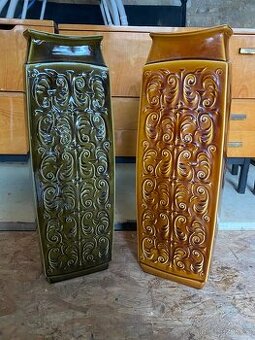 2 x retro Podlahová váza Ditmar Urbach 70.léta