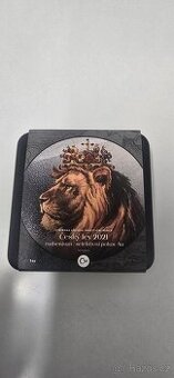 Stříbrná mince Český lev 2021 RUTNENIUM+GOLD 1oz