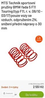 Bmw f11 pruziny