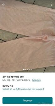 Kalhoty na golf Abacus