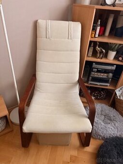 Křeslo a podnožka ikea