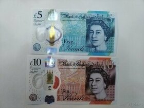 Bankovky Anglie - královna Alžběta II. - Libry, Pounds
