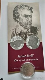 10 Eur 2022 Janko Kráľ s certifikátem