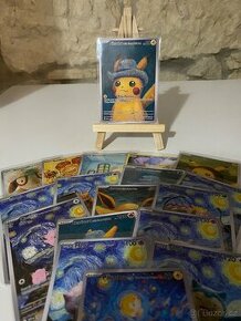 Pokemon karty VAN GOGH - Pikachu, Charizard, Blastoise atd.
