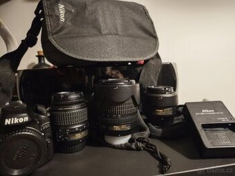Kompletní set Nikon D3200 + objektivy
