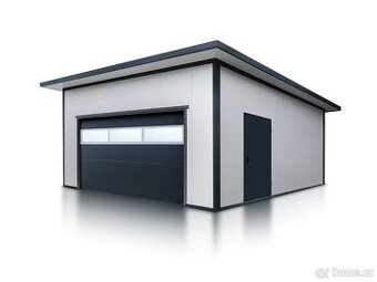Zateplená garáž zo sendvičového panelu 6x6m. - 1