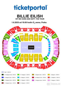 Lístky na stání Billie Eilish Praha O2 aréna