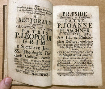 (fyzika) J.Flaschner - De Elemento Aeris.., 1748, Praha