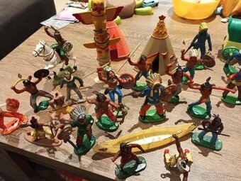 Retro figurky - indiáni a kovbojové
