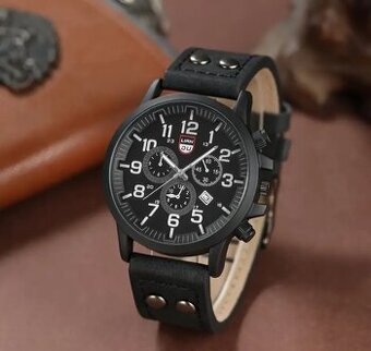 Nové hodinky + dárek kožený náramek č. 123