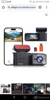 automobilová Dash Cam Q23 4K WiFi Dashcam s 64GB SD kartou