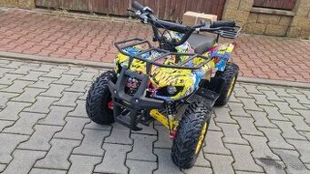 Dětská elektro čtyřkolka ATV Torino 1200W 48V graffiti žlutá