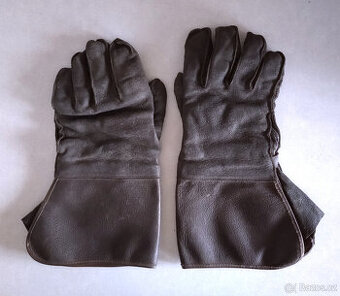 kožené rukavice na motorku + motokalhoty, 60. léta