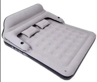 Nafukovací postel max. 250kg s opěrkou na záda + 2 polštáře