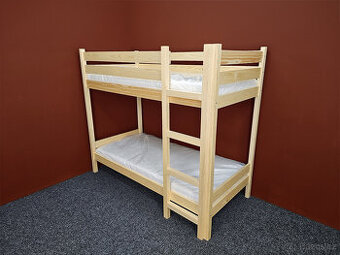 Masivní Patrová postel s roštem 20latí pro dospěláky NOVÉ