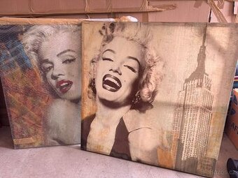 2× Marilyn Monroe obrazy 100×100 cm – velké plátno, styl vin