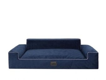 Pelíšek pro psa Glamour fancy granátový (tm. modrá)