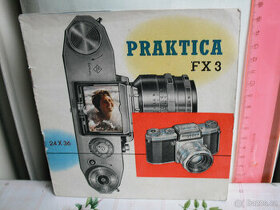 Fotoaparát Praktica FX3 dobová propagační brožura