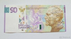 Pamětní list - bankovka "Devadesátka" Max Švabinský