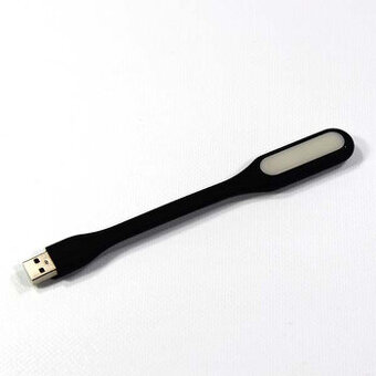 Světlo k notebooku, pogumované, černé nebo bílé, USB, LED