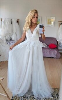 Nové svatební šaty v boho stylu xs-s a m-l