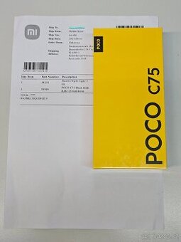 POCO C75 8GB / 256GB - černý - nový, doklad