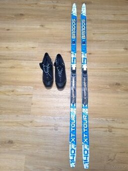 Dětské běžky 140cm + lyžařské boty vel. 35
