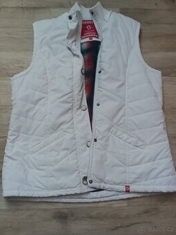 BÍLÁ VESTA PROŠÍVANA XXL