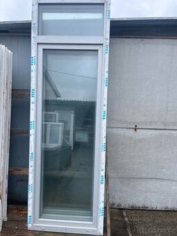 8 KUSŮ BALKÓNOVÉ DVEŘE BÍLÁ/SV.ANTRACIT 84x254-213