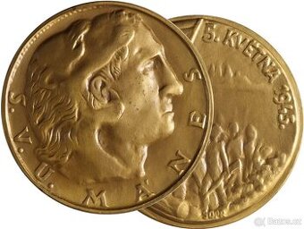 AE medaile A.Sopr 1946 SVU Mánes / Na paměť 5. května 1945