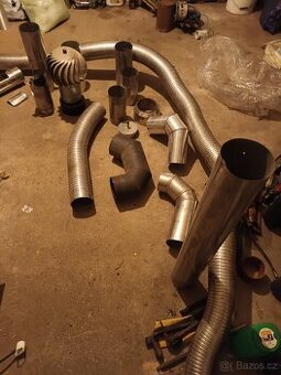 Prodám flexibilní nerezovou komínovou vložku + další