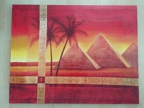 Obraz pyramidy 90x70 cm na plátně