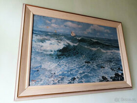 A.Pratella - Velký obraz Moře – s rámem 122 x 87 cm - 1