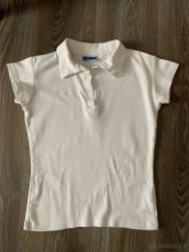 Nové dámské bílé triko s límečkem