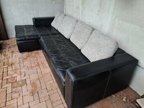 Kožená sedačka rohová - NEROZKLÁDACÍ 
