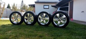 Alu kola 225/50 r17 5x112 letní pneu vw skoda