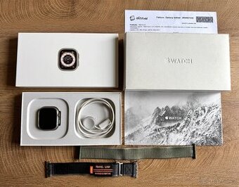 Apple Watch ULTRA 49mm silver, komplet Záruka Alza