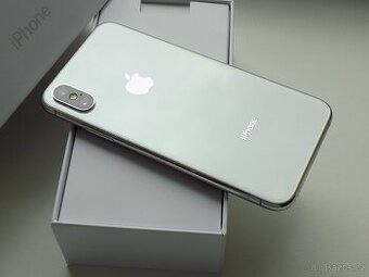 APPLE iPhone XS 64GB Silver - ZÁRUKA 12 MĚSÍCŮ - KOMPLETNÍ