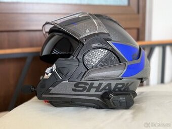Odklápěcí přilba včetne intercomu Shark EVO-GT Encke Mat