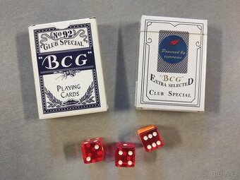 -NOVÉ- Poker karty 2x 92 karet, 3x kostka